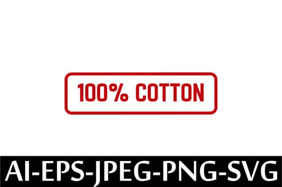 100 COTTON Rubber Stamp Design Vector – A Freebie with Graphic Potential