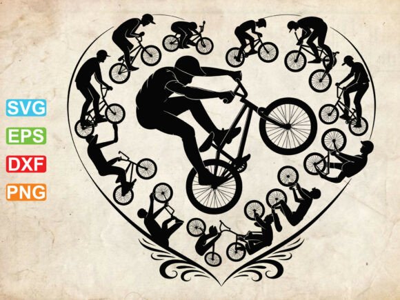 BMX Freestyle SVG: A Bold Graphic Design Asset for Creative Publishers