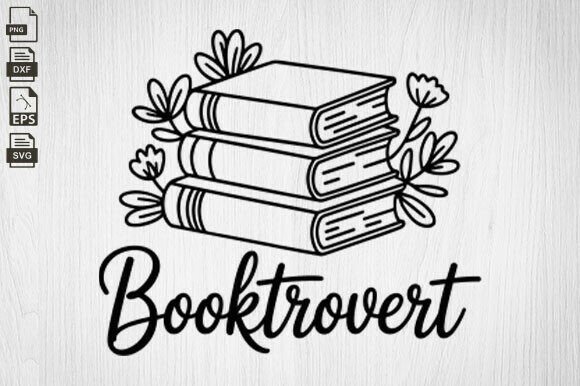 Booktrovert SVG - A Must-Have for Book Lover Embroidery Projects