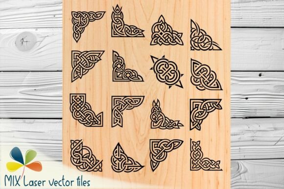 Celtic Corner Laser Engraving Set: A Graphic Design Freebie with Editorial Elegance