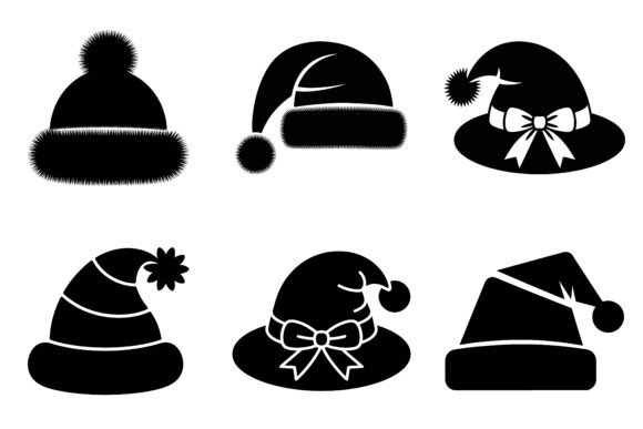 Christmas Santa Hat Silhouette Bundle: A Versatile Graphic Design Freebie for Marketers