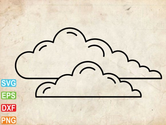 Cloud Silhouette SVG for Crafts: A Versatile Graphic Design Asset