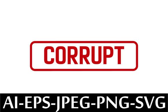 CORRUPT Rubber Stamp Design Vector: A Freebie with Graphic Impact