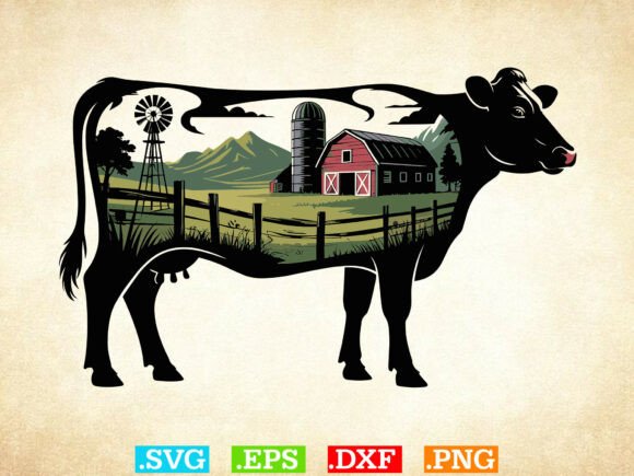 Cow Farm Svg, Family Farm Svg, Farm Life Graphics