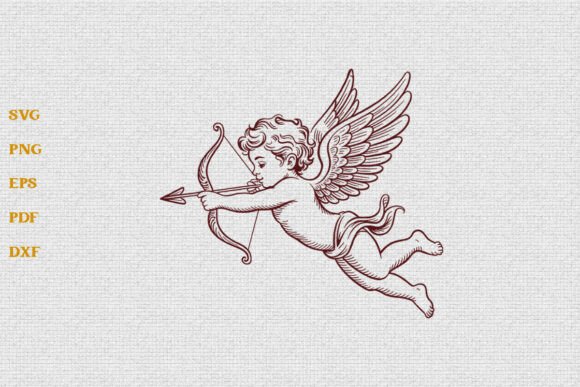 Cupid Silhouette Vector SVG: A Versatile Graphic for Crafts and Marketing