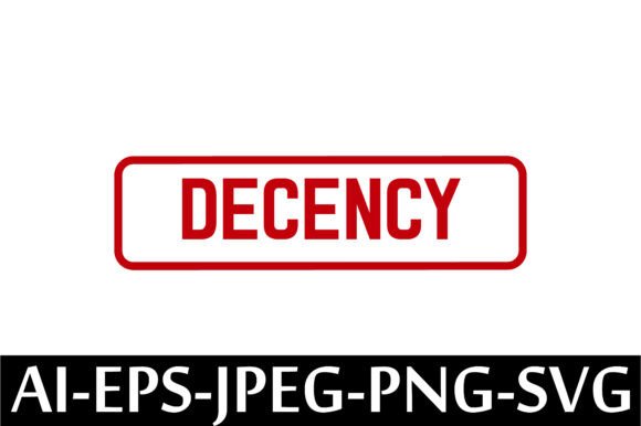 DECENCY Rubber Stamp Design Vector: A Freebie for Polished Editorial Graphics