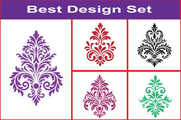 Decorative Damask Floral SVG Bundle: A Designer’s Take on a Versatile Graphics Collection