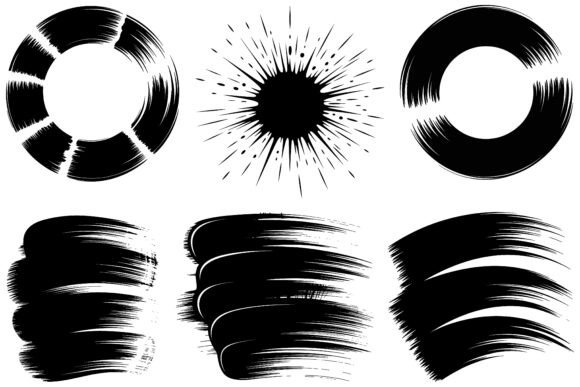 Grunge Brush Paint Circle SVG Bundle: A Graphics Freebie for Creative Sellers