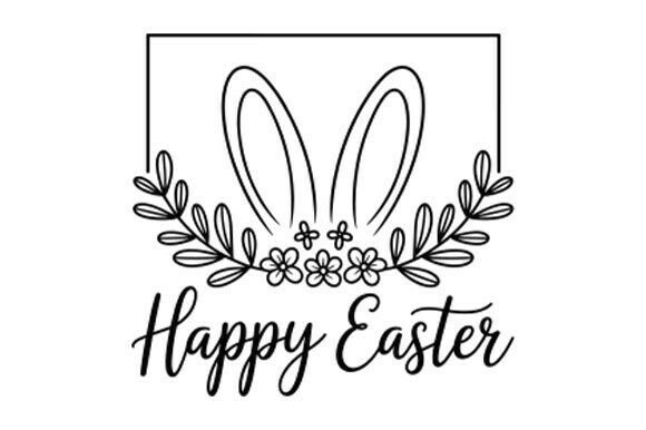 Happy Easter, Bunny Ears, Spring, Girls: A Festive Graphic for Local Branding