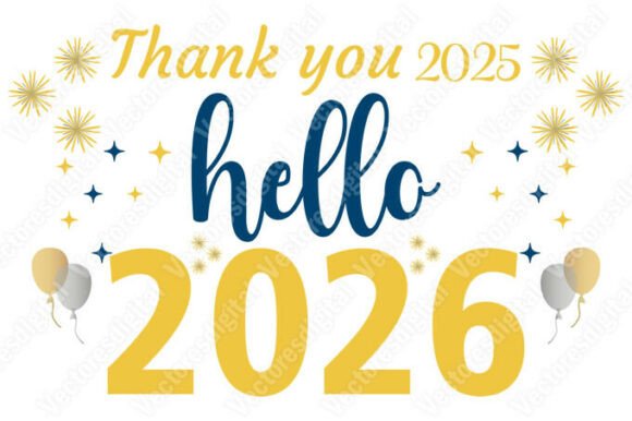 Happy New Year 2026 Vectors: A Versatile Freebie for Handmade Creations
