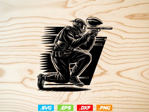 Paintball Player SVG: A Dynamic Graphic Asset for Creative Content Projects