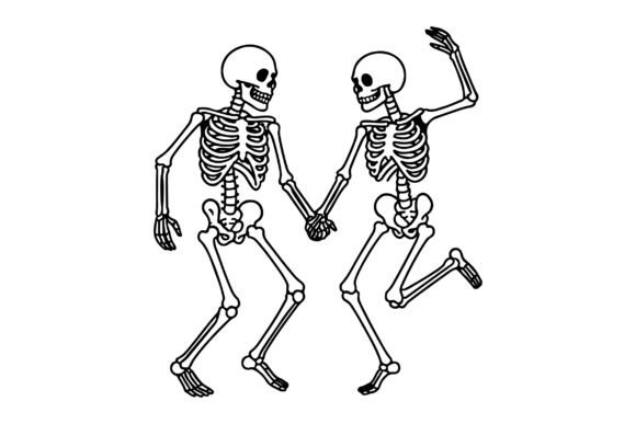 Skeleton Dancing Clipart Vector Design: A Graphics Freebie for Creative Publishers