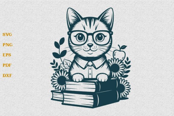 Teacher Cat SVG: A Versatile Embroidery Design for Creative Projects