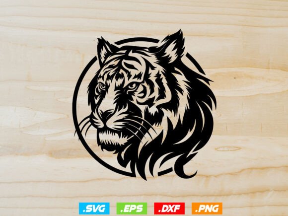 Tiger with Flowers SVG: A Wild Graphic Design Asset for Crafts and Branding
