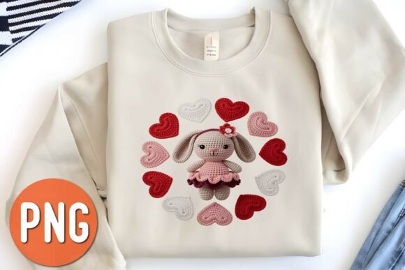 Valentine Bunny Crochet Pattern: A Graphics Freebie for Creative Sellers