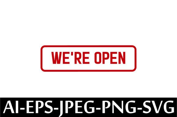WE RE OPEN Rubber Stamp Design Vector for Stronger Branding and Marketing